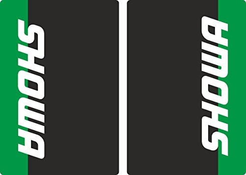 Upper Fork Decal Stickers Graphic Set Compatible with SHOWA Suspension - Fit All Dirt Bikes - Adhesive Vinyl Green (Glossy)