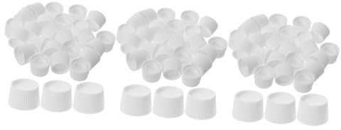 Healeved 3sets Plastic Toothpaste Lid Mini Travel Size Cap Bulk Toothpaste Screw-in Lids Easy to Carry 100pcs*3