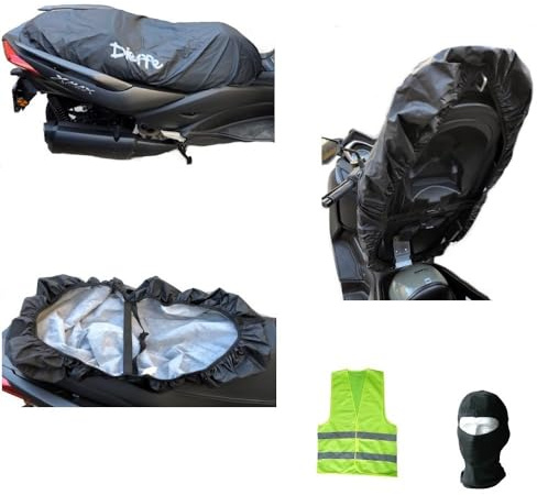 KOMPATIBEL MIT Honda Forza 125 SITZBEZUG WASSERDICHTER REGENDICHTER Fleece-SATTELSCHUTZ GRÖSSE XL 130X72CM Anti-Kratz-Abdeckung FÜR Motorrad-ROLLERSÄTTEL
