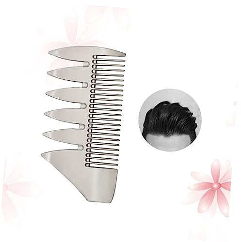 TOVINANNA Dual-sided Bartkamm Aus Antistatischer Reisekamm Für Männer Für Bart Und Haargrooming Handlich Und Langlebig Silber