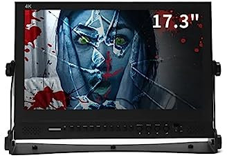 DMETE Kamerafeldmonitor 17,3 IPS 3G-SDI Broadcast Monitor P173-9HSD 4K Aluminium Design LCD Monitor 1920x1080 for Kameras DSLR Movie Field Detaillierteres Bild