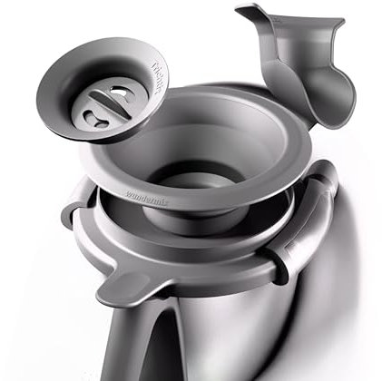 Wundermix - Trichtix® 3er-Set Multifunktionstrichter für Thermomix TM6 & TM5 • Klappbarer Silikon-Trichter mit Eitrenner, Gewürzrutsche & Dampfreduzierung • Hitzebeständig & BPA-frei