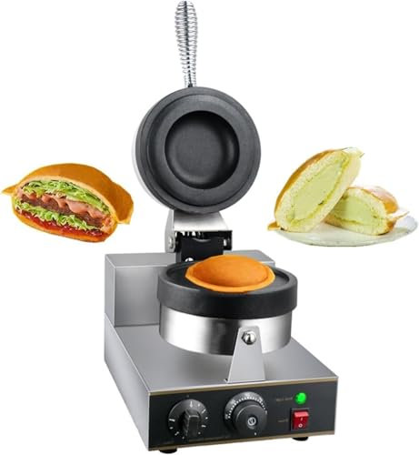Générique Machine à Burger UFO, Machine à Hamburgers à Crème Glacée, Presse Hamburger antiadhésive, gaufrier Rotatif, Chauffage Double Face 50-300 ℃, Usage Domestique et Commercial