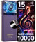 OUKITEL C60 10000mAh Large Battery Mobile Phones(298g) - Newest Android 15 Phone, 120LM Flashlight,16GB RAM+128GB ROM+1TB,6.88 HD+ Large Screen,4G Dual,5G WiFi/Fingerprint/Face ID/GPS(Purple)