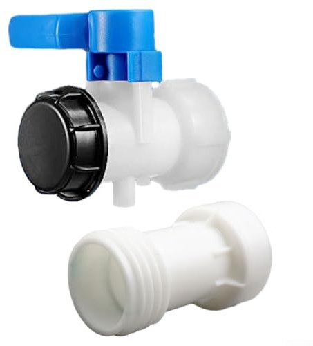 ZiStarlilife IBC Tank Kugelhahn Auslassanschluss Regenwassersammelsystem Verlängerung Auslaufadapter für Gartenbewässerung Bewässerungsausrüstung Lagerbehälter
