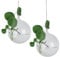 Mgonwl 2pcs Planteur en Verre Suspendu, Vase Murale Transparent à 3, 9 Pouces avec Corde, Terrarium Suspendu à la Chaleur, Terrarium végétal pour la Maison, Bureau