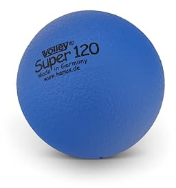 Volley Softball Super Blau – 12 cm Durchmesser – Weicher Schaumstoffball – Leicht – Griffig – Made in Germany