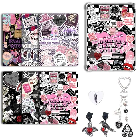 CuddleJunk Kindle Paperwhite Lot de 6 inserts transparents et 2 breloques anti-poussière pour liseuse électronique Kindle 11e à 12e, 6.8 Inches X 4.8 Inches, Plastique, Pas de gemme
