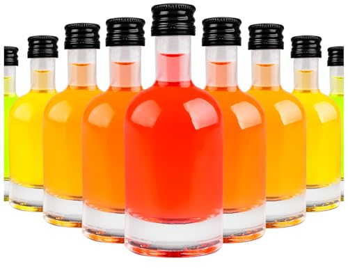 SUPERBUTELKI.PL Lot de 50 bouteilles vides en verre de 50 ml pour shots, alcool, dégustations et cadeaux