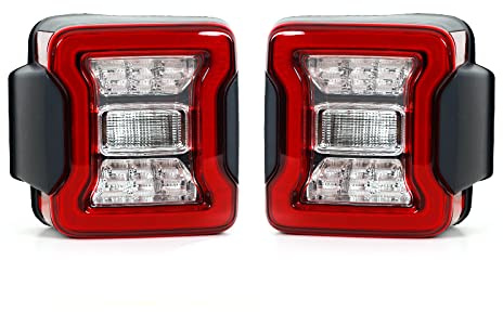Für Jeep Wrangler JK 2007–2017: 2 Stück Tagfahrleuchten Neue LED-Rückleuchten Brems- und Rückfahrscheinwerfer Fahrzeugbeleuchtung