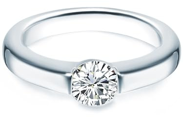 Trilani Damen-Ring aus 925/- Sterling Silber mit Zirkonia im Brillantschliff weiß - Verlobungsring Bandring Solitärring