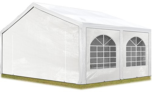 Tendone per feste 5x5 m Gazebo party per sagre, mercati 450 N bianco impermeabile protezione UV