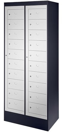 Armario para ordenadores portátiles, 20 compartimentos, H x A 1900 x 782 mm,