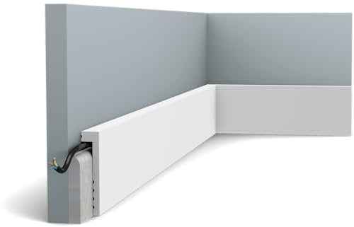 Pack de 4 mètres Surplinthe de recouvrement résistante à l'eau SX171 - L200 x H10 x L2,2 cm - ORAC DECOR
