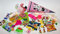101672 kleine gefüllte Schultüte 22cm Flamingo Plüsch Anhänger mit Spielsachen & Schulbedarf als Geschenk zum Schulanfang Zuckertüte