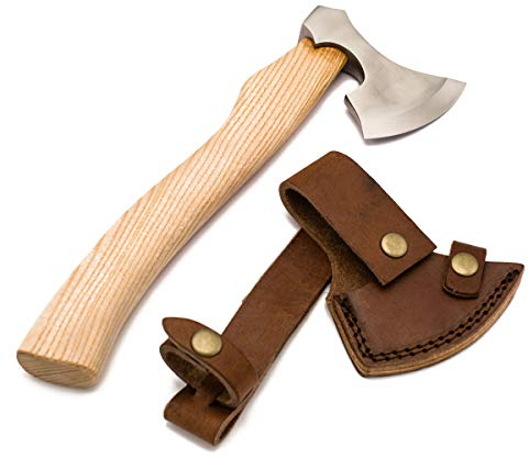 Wikinger Wurfaxt mit Lederscheide Mittelalter