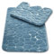 GC GAVENO CAVAILIA Pebble Stone Bath Mat Non Slip | 2Piece Memory Foam Bath Mat Set Washable Rug Super Absorbent Shower Pedestal Mat | Quick Dry Bathroom Toilet Mat Sets BathMat, Aqua