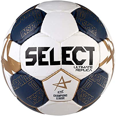 Select Jungen Ultimate Replica V21 Handball, Weiss Blau, One Size