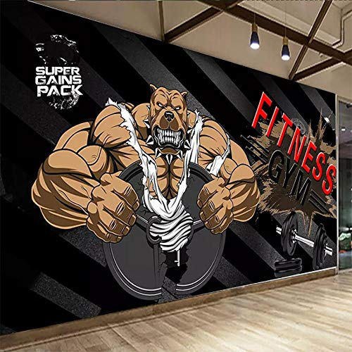 YXTSmurals Fototapete 3D Effekt Anime Muskel Tier Fitness Selbstklebende Wandtapete Wohnzimmer Kinderzimmer Wanddeko Tapete Art Poster Tv Hintergrund Wandbilder