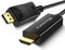 FOINNEX Câble DisplayPort vers HDMI 4K 30Hz, Câble DP vers HDMI 2M UHD HDR, Display Port to HDMI Cable Mâle DP to HDMI Câble (Audio&Vidéo) pour Laptop,PC,Desktop à Moniteur,TV,Projecteur