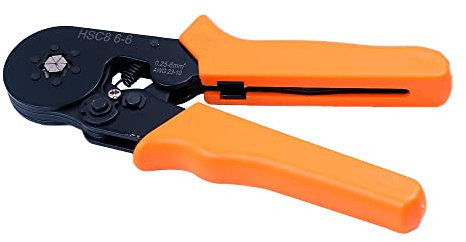 ZONADAH Chiave a cricchetto regolabile esagonale, pinza per crimpatrice esagonale, arancione, misura 0,25-6,0 mm, AWG 23-10