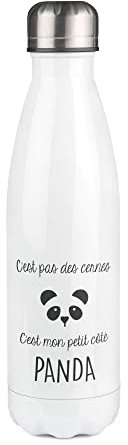 Bouteille Isotherme blanche au motif Panda