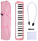 Melodica-Tastatur mit 37 Tasten, Melodica-Blasrohr-Kit für Professionelles Anfängertraining (Rosa) Mundharmonika