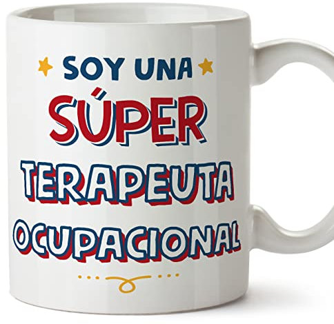 MUGFFINS Tazas para TERAPEUTA OCUPACIONAL mujer - En Español - Soy Súper - 11 oz / 330 ml - Regalo original y divertido