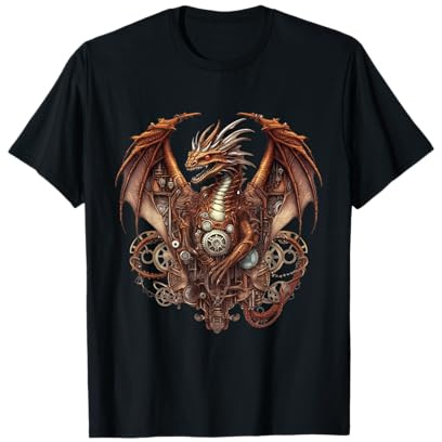 Steampunk Dragon Art Gears Grafikdesign Kunstwerk Fantasy T-Shirt
