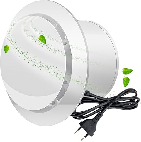 Bqweun 80 W Leiser Abluftventilator, 50HZ Runde Pipeline -Auspuffventilator, BadlüFter 100mm, 540 m³/H Starker Luftstrom Wandventilator, BadezimmerlüFter mit RüCkstauklappe