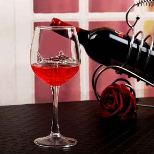 SHZMJL Weingläser, Martini-Cocktailgläser, Hai-Weinglas, Wassergläser, Hai-Weingläser mit Hai-Innenseite, Rotweingläser, Kelchgläser für Rot- und Weißwein (Hai-Weinglas)