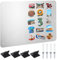 PATIKIL 11x17 Magnetic Board, Magnet Board Magnetic Wall Board Bulletin Board Small Metal Display Board Steel for Wall Magnets Collection Display Photo Spice Note Craft Fridge RV, Silvery