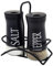 Sale e Pepe Set in Vetro, Saliera e Pepiera, Barattolo Sale Grosso e Fino, Porta Sale Grosso e Fino per in Cucina, BBQ, Lavabili in Lavastoviglie (Nero)