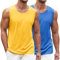 COOFANDY Tank Top Herren Gym Bodybuilding Shirts Ärmellose Muskelshirts Männer Gym Sleeveless Workout Tankshirt Gelb/Blau(2 Stück) XXXL