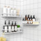 UUlioyer Estanteria Baño, Resistente al Agua y al Oxido, Estanteria Ducha sin Taladro, Organizador Baño para Champú y Gel de Baño (Blanco- 3 Piezas)
