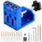 Pocket Hole Jig Kit, Drill Guide Joint Angle Tool, Adjustable Drill Guide Puncher Locator, Cabinet Door Installation Positioner Angle Positioning Tool, DIY Woodworking Tools Carpentry Locator