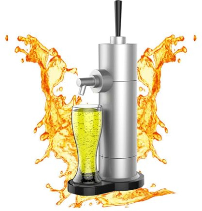 KGLHJDY Bierschaummacher, Zapfanlage für Dosenbier vom Fass, Silber, Bierzapfanlage, tragbare Bierschaummaschine, wandelt Sich in Fassbier für Bierbars um, Bier für Männer