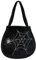 W WIDMANN MILANO Party Fashion 8173W - Hexen Handtasche, mit Spinne und Spinnennetz bedruckt, Schwarz, Kostüm, Accessoire, Halloween, Karneval, Mottoparty