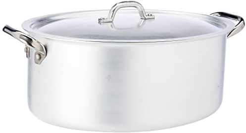 Agnelli ALMA12632 Cacerola Ovalada con Tapa y 2 Asas de Acero Inoxidable, Aluminio Profesional de 3 mm, 32 x 22 cm