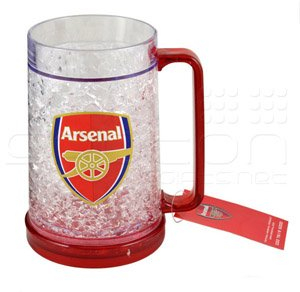 Official Football Merchandise Arsenal Freezer Mug, Plastic, Insulated Coffee Cup, Mug, 470 ml