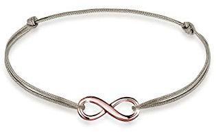 Elli Armband Damen Infinity Unendlichkeit Anhänger Trend in 925 Sterling Silber (Rosé Vergoldet)