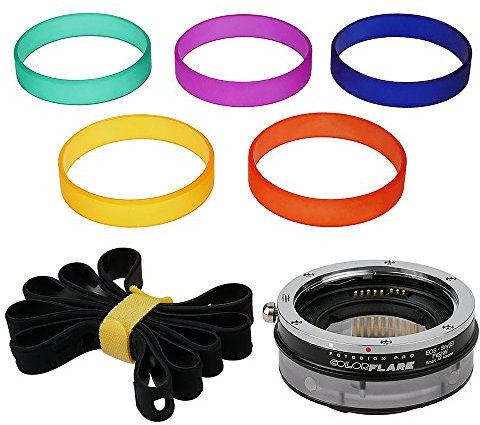 ArtFX ColorFlare FUSION Smart Adapter Compatible with Canon EOS (EF/EF-S) D/SLR Lens to Sony Alpha E-Mount Camera Body - Light Leak/Flare Inducing Adapter by Fotodiox Pro