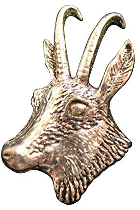 Ansteckpin Gemse | für den Hut oder das Revers | Perfekt zum Jagd-Outfit | Anstecker Pin Button | Altsilber