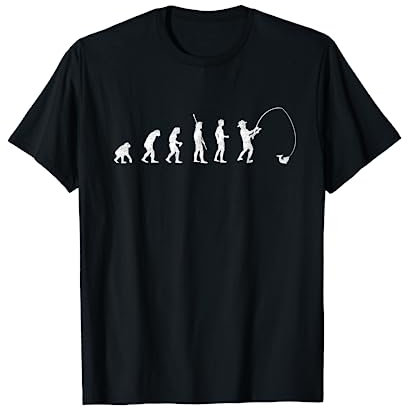 Die Besten Angler Evolution Motive Evolution Angler Entwicklung Angler Angeln Fischer Geschenk T-Shirt, Unisex Erwachsene, Schwarz, S, Kurzarm, T-Shirt