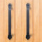 WANLIAN Manija de puerta de hierro fundido pesado macizo antiguo de 11 pulgadas, manija de puerta de granero, exterior, garaje, armario, interior negro