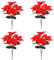 RNSUNH 4 Stück künstlicher Weihnachtsstern, Blumenstrauß, Weihnachtsstern, Blumenstrauß, Seide, Weihnachtsstern, Blumen für Zuhause, Garten, Innen- und Außenbereich, Weihnachtsdekoration