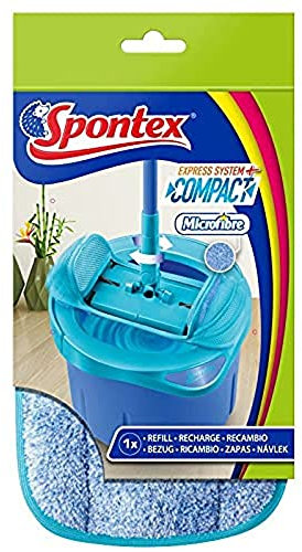 Spontex Recambio de Cabezal de mopa, Azul, Pack de 1