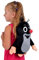 Zdeněk Miler Plüsch Cartoon Kinder Rucksack Tier Tasche Backpack Original Der Kleine Maulwurf Schwarzes klassisches Design, 33 cm, für Jungen Mädchen Kinder