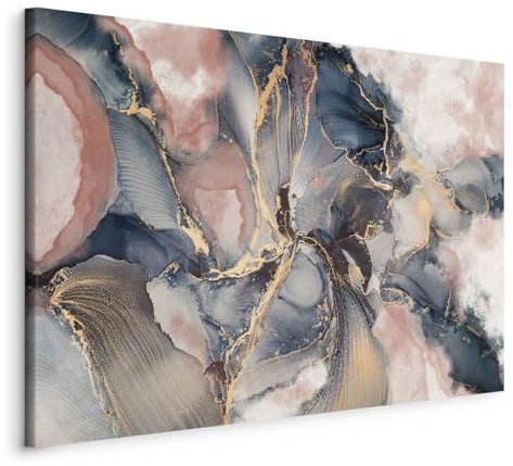 murando - Quadro Astratto Moderno 90x60 cm 1 Pezzo Stampa su Tela in TNT Tessuta XXL Quadri Moderni Murale Arte Grafica Decorazioni da Parete Pittura Immagini Decori Mosaico Colorato Rosa f-C-0493-b-a