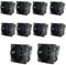 Set 10 Pezzi Presa Schuko 2P+T 16A Compatibile Con Bticino Living Light - Living International Nero(10 Pezzi)